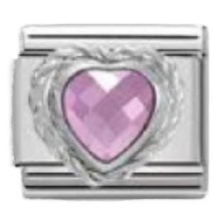 Bracelet modulaire en acier inoxydable italien, série rose, ensemble de breloques en forme de cœur, de lèvres et de nœud papillon, bijoux unisexes, cadeau - Product Image 4