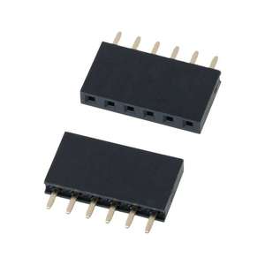 0.64x0.4SQ 6P H= 8.5 Female Single Row Straight Header Strip Socket Row Pin Connector Pitch 2.54mm Straight Needle Connector - Product Image 5