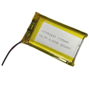 Batería de iones de litio LCO de larga duración, batería de 782643 mah, seguridad ambiental, 12 meses, aprobada por KC, 1100