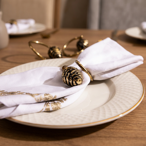 Luxury Brass <b>Pinecone</b> Napkin Ring 4.5cm Wedding Table Decoration Durable Design - Product Image 4