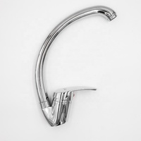 Robinet thermostatique ITALOMIX moderne et classique, monocommande, en alliage de zinc, col long, pour évier de cuisine, finition polie, avec cartouche céramique, à poser sur le comptoir