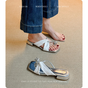 Cintura <span class=keywords><strong>con</strong></span> strass in rete sandali da donna firmati personalizzati e pantofole moda <span class=keywords><strong>con</strong></span> fondo piatto di lusso <span class=keywords><strong>con</strong></span> <span class=keywords><strong>tacco</strong></span> <span class=keywords><strong>alto</strong></span> da donna - Product Image 6