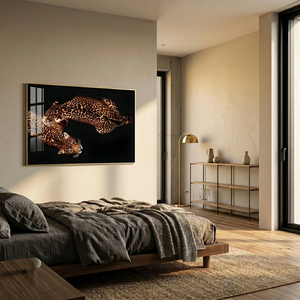 Quadro moderno da parete, stile moderno e lussuoso, con leopardo dorato e cristalli, <span class=keywords><strong>per</strong></span> <span class=keywords><strong>soggiorno</strong></span>, ingresso, hotel, decorazione murale. - Product Image 4