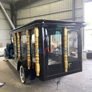 High Quality Golden and Black Funeral Vintage Car Supplier Electric High Quality Funeral Classic Car Special Transportation - Product Image 2
