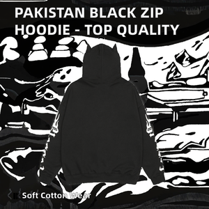 Sudadera con capucha para hombre, nueva, hecha en Pakistán, 100% algodón, transpirable, de secado rápido, para invierno, con cremallera, color negro, cómoda, al por mayor - Product Image 2