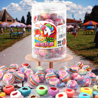 Halal Aardspin Oogbol 3D Explosie Gummy Candy Meerkleurig 24 Maanden Houdbaarheid OEM Fruitig Aroma Fruit Sandwich Hot