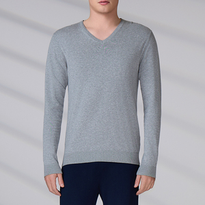 Fabricant de tricots sur mesure, pull en tricot d'automne à manches longues, pull d'hiver à col en V, pull décontracté pour homme - Product Image 4