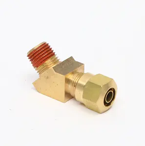 Fijne Kwaliteit Koper 45 Graden Npt Externe Schroefdraad Connector Beentje Dot Koperen Connector