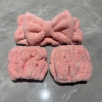 Ensemble de maquillage Princesse : Bandeau, Manchettes, Bandeau pour le visage, Bandeau pour cheveux de spa pour femme, Bandeau à nœud, Manchettes