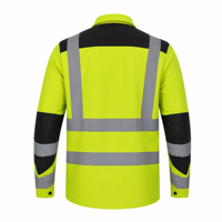 Chaqueta de Seguridad Reflectante Personalizada de Alta Visibilidad, Chaqueta de Trabajo en Carretera de Poliéster Softshell