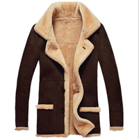 Veste bomber en daim pour homme, doublure en fausse fourrure sherpa, veste d'hiver chaude, veste décontractée à fermeture éclair, veste de mode pour temps froid