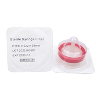 Filtre à seringue stérile en PES hydrophobe PTFE 13/25/33 mm 0,22 µm 0,45 µm pour laboratoire