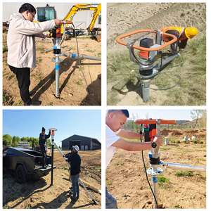 Pile driver portatif <span class=keywords><strong>220V</strong></span> et pile driver d'ancrage portatif, adaptés au battage de pieux pour les fondations de maisons conteneurs - Product Image 4