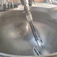 Marmite industrielle à agitation planétaire, chauffée à la vapeur, avec cuve à huile thermique électrique, en acier inoxydable 304, grande capacité pour la farine