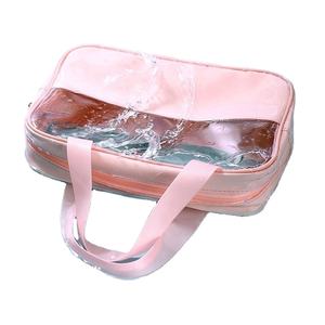 Custom Pu Leather Transparent Wash <b>Travel</b> Cosmetic Pouch <b>Set</b> Toiletry Pvc Makeup <b>Bags</b> with Personal logo Trousse De Toilette - Product Image 4