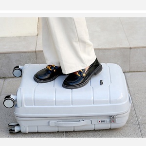 Màu hồng công suất lớn vỏ cứng Xe đẩy vali PP vật liệu kết hợp khóa bánh xe Spinner maletas de viaje Bộ hành lý - Product Image 6