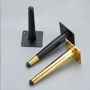 Gambe <span class=keywords><strong>in</strong></span> <span class=keywords><strong>Legno</strong></span> Tornito Sagomate da 15 cm, <span class=keywords><strong>Piedini</strong></span> per Letto e Gambe <span class=keywords><strong>in</strong></span> <span class=keywords><strong>Legno</strong></span> Nere per Divano con Tubo Metallico - Product Image 4