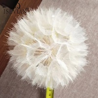Décoration de mariage, grande herbe séchée naturelle, fleur de pissenlit géante blanche