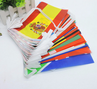 Guirlande de fanions triangulaires en tissu polyester de haute qualité, personnalisée pour la décoration de fêtes et de festivals, bannière multicolore