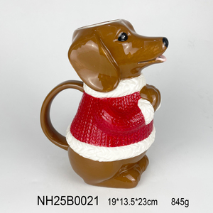 Piatto da portata in ceramica a forma di Bassotto. Design Personalizzato 3D Dipinto a Mano, un Vassoio Funzionale e Originale <span class=keywords><strong>per</strong></span> Snack e Antipasti. - Product Image 3