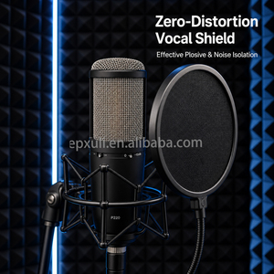Microphone de studio professionnel P220 à large diaphragme, à condensateur, pour chant, voix off, diffusion radio, podcast, travail de diffusion - Product Image 4