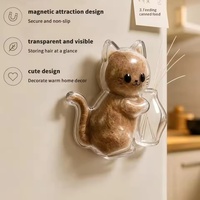 Aimant de réfrigérateur pour poils de chat, capsule transparente DIY, souvenir pour la conservation des poils de chat, cadeau commémoratif pour la perte d'un animal de compagnie
