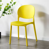 Usine en gros coloré incassable solide dur extérieur restaurant PP chaise de salle à manger empilable chaise en plastique polypropylène
