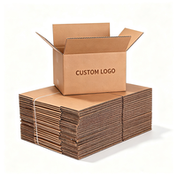Boîte en carton ondulé robuste à double paroi avec logo personnalisé pour déménagement, stockage, vente en gros, commande en vrac, écologique