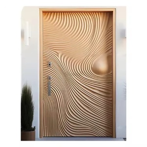 Hiện đại bằng gỗ không thấm nước nhập Cửa Cách âm chống trộm an ninh pivot cửa thép không gỉ cho khách sạn sử dụng ngoài trời - Product Image 3