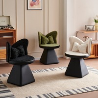 Chaise de maquillage et de coiffure pivotante en tissu, style luxe léger, pour chambre à coucher et usage professionnel (manucure)