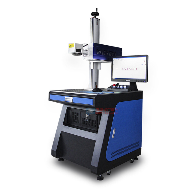 OV Laser Table Type 35W 40W CO2 Galvo Laser Marking Machine EZCAD Control for Engraving Non-Metal Supporting DXF/BMP/AI Home Use