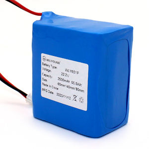 بطاريات ليثيوم أيون قابلة لإعادة الشحن من WLY، 6S1P 22.2 فولت 2.5 أمبير 2500 مللي أمبير، حزمة بطاريات <span class=keywords><strong>18650</strong></span> للأدوات الكهربائية ومكنسة السيارات الكهربائية - Product Image 5