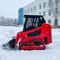 Mini-Kompaktlader Schneefräsen-Anbaugerät Multifunktionaler Schneeräumlader 4WD Schneefräsmaschine für Straßen und Höfe