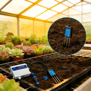 ZONEWU LoRaWAN Bodentemperatur-Feuchtigkeits-pH-EC-Sensor |   4-in-1 Multi-Parameter |   IP68 Wasserdicht |   Niedriger Stromverbrauch |   Landwirtschaftliche Bewässerung - Product Image 1