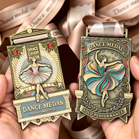 Medallas Deportivas de Oro de Alta Calidad para Gimnasia, Danza, Animación, Logotipo Personalizado, Recuerdo, Medalla de Metal Sublimada