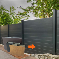 Profilé d'extrusion en aluminium robuste pour clôture de jardin, résistant aux intempéries, pour clôture de jardin extérieur