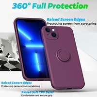 Coques de téléphone antichoc en silicone liquide avec anneau magnétique pour iPhone 17 16 15 14 13 12 11 Pro Max Mini XR 8 7 Plus