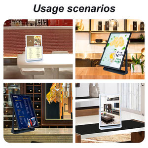 Support de carte en matériau PS&PVC imprimé UV haute résolution, imperméable et recyclable en forme de T, pour la réception d'hôtel, format A5/A4 - Product Image 3