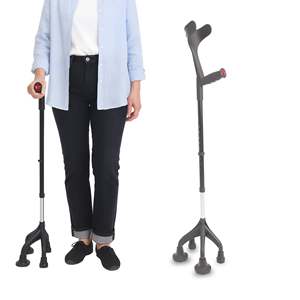 Muleta Negra de Cuatro Patas, Muleta para Personas con Parkinson, Fabricada en España KMINA K10065 - Product Image 1