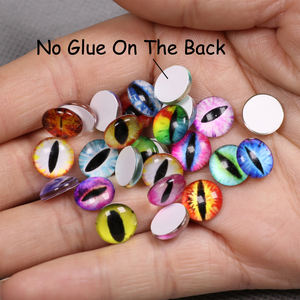 8mm-14mm plastique tête de gabarit leurre yeux multicolore verre Cabochon yeux pêche en mer accessoire de bricolage pour jouets et bijoux - Product Image 5