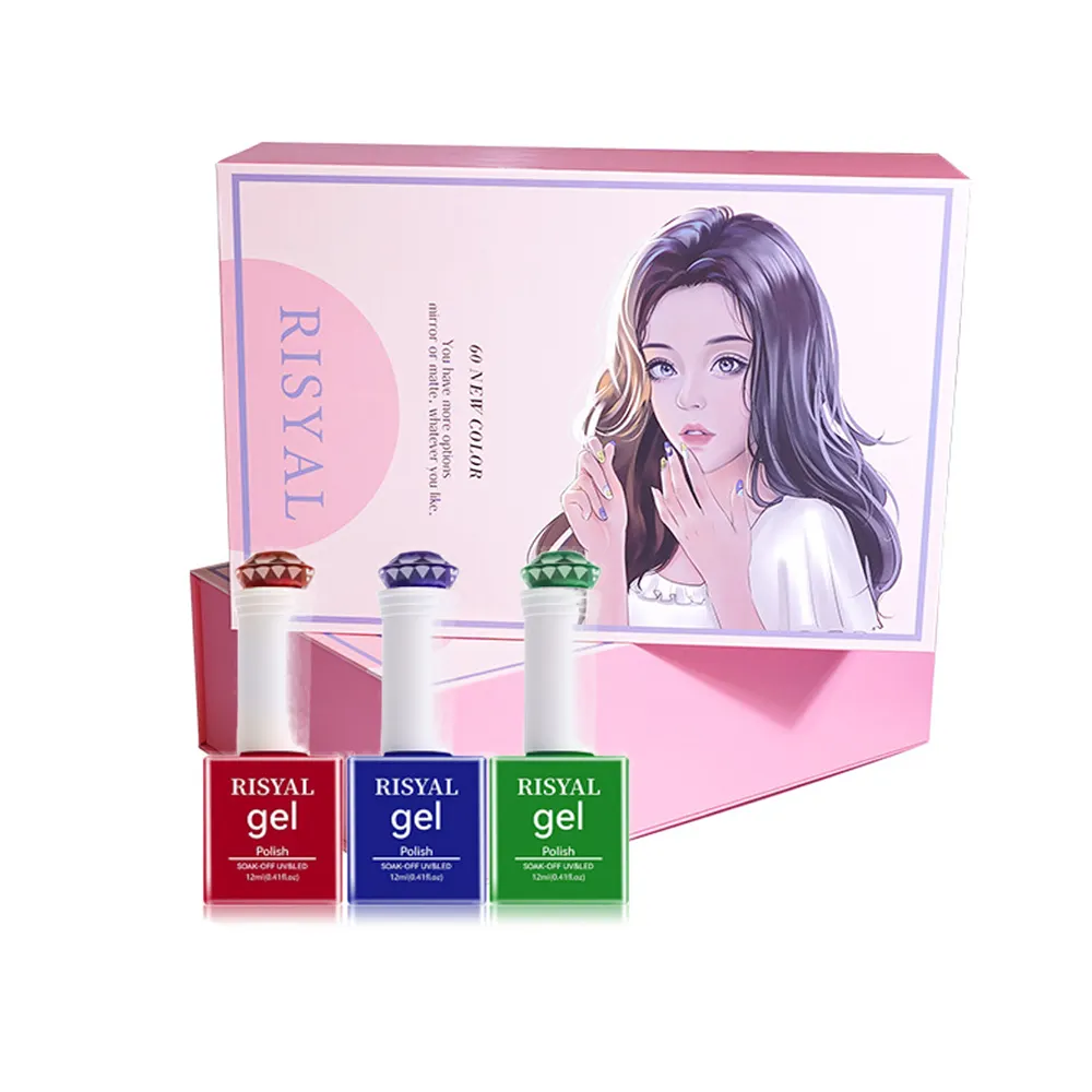 Esmalte de unha de gel uv de 12ml, conjunto de esmalte em gel