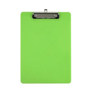 Porte-documents à clip bas profil en plastique coloré format A4 standard, personnalisable avec logo imprimé, vente en gros - Product Image 3