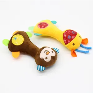 Jouets hochets pour nouveau-né, 3 à 12 mois, soin des bébés, secoueur, jouets animaux en peluche souples avec son, pour nourrissons