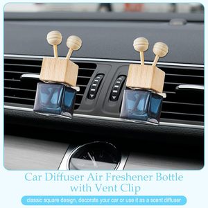 8ml Glass Car Air Freshener <strong>Vent</strong> <strong>Clip</strong> Empty Essential Oil <strong>Diffuser</strong> Bottle Auto Glass Perfume <strong>Diffuser</strong> with <strong>Vent</strong> <strong>Clip</strong> Wooden Cap - Product Image 5
