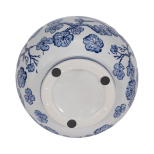 Vaso in Ceramica a Forma di Doppia Zucca, Blu e Bianco con Motivo Floreale, Decorazione d'Arredo per Soggiorno o Camera da Letto - Product Image 6