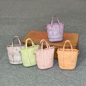 Sac à bandoulière en cuir de vachette véritable tanné végétal, design personnalisé, nouvelle collection 2026, sac seau décontracté et tendance pour femme - Product Image 6