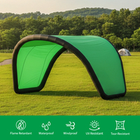 Tente publicitaire gonflable en forme de U, portable et durable, avec couverture en polyester imperméable pour les salons professionnels