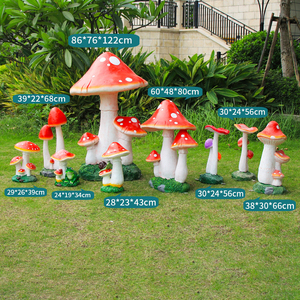 Mushroom House <strong>Decoration</strong> Outdoor FRP Plant Sculpture Garden Landscape Park Kindergarten Green <strong>Space</strong> <strong>Decoration</strong> - Product Image 6