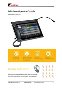 KNTECH Salle de contrôle Téléphone A17 Identification de l'appelant Téléphone sensible 17.3 pouces Écran tactile Station de répartition Col de cygne Microphone - Product Image 5