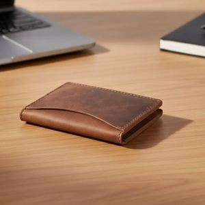 Cartera Bifold de Cuero Genuino Hecha a Mano, Delgada, Minimalista, para Bolsillo Delantero, Tarjetero, Cartera Duradera para Tarjetas de Crédito - Product Image 2